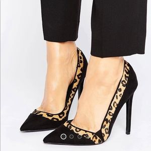 Paper Dolls Leopard Contrast Court Heel